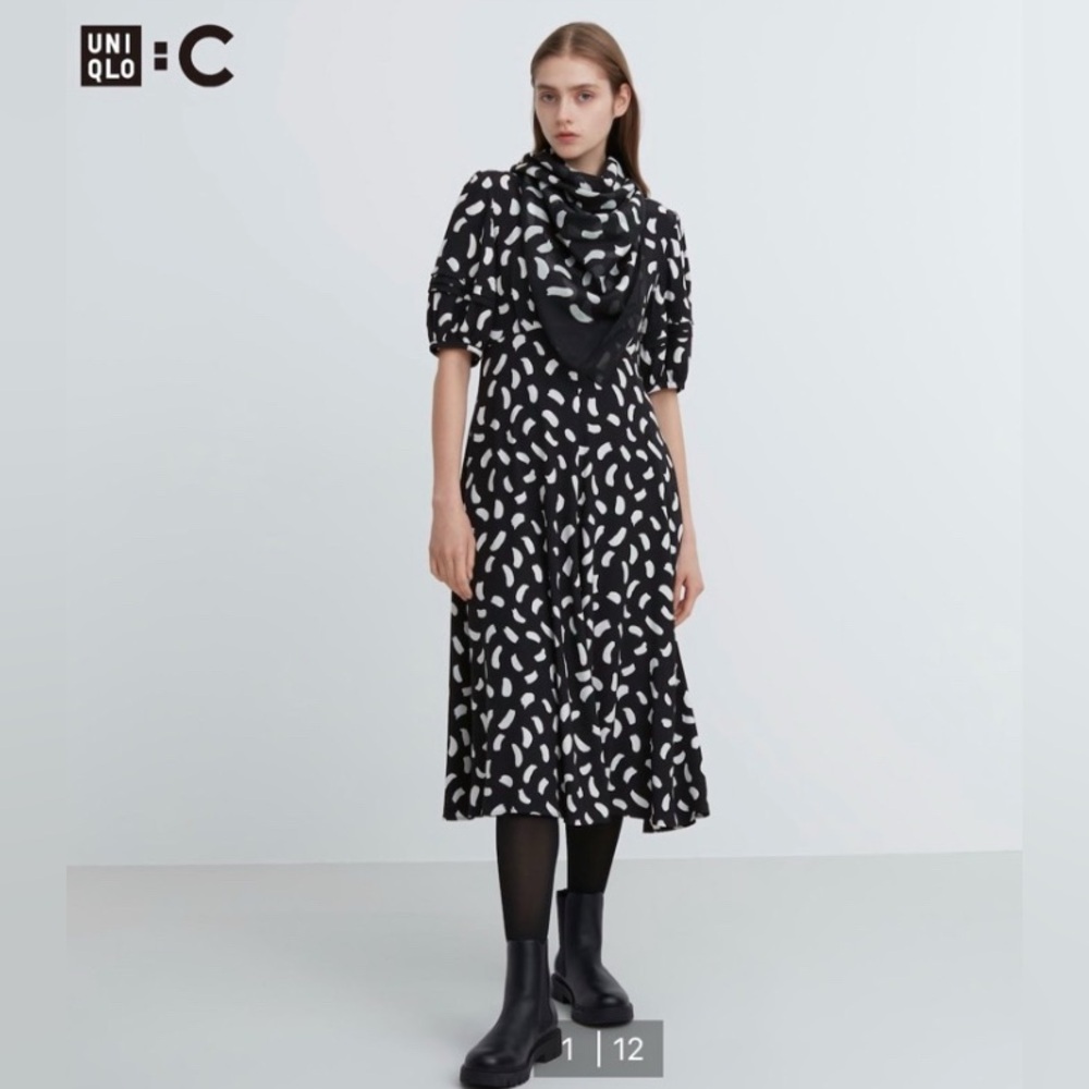 Uniqlo :C Balloon Sleeve Dress 460594 size S